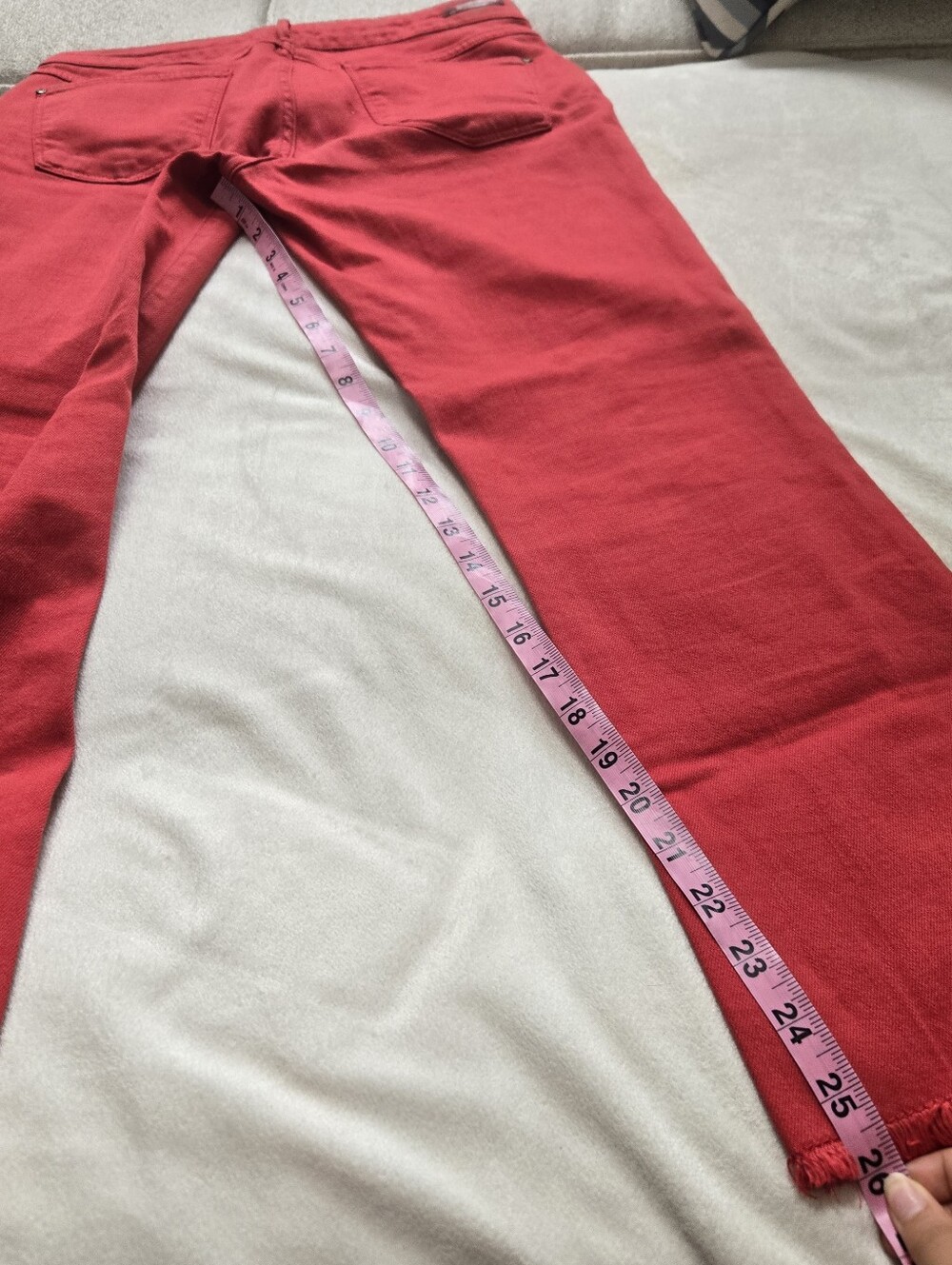 Anthro Pilcro And The Letterpress Red Script Pants Size 29 - Picture 2 of 3